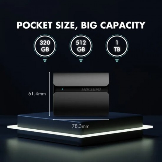 HIKSEMI T300S Shield Portable SSD 1TB Solid State Drive USB3.2 Type-C