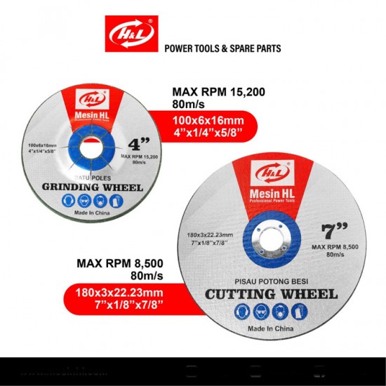 HL Cutting Wheel For Cut Off 7 Inch Batu Potong Besi HL Cutting Wheel For Cut Off 7 Inch Batu Potong Besi