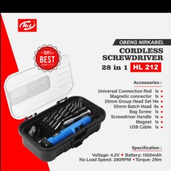 HL 212 Cordless Screwdriver 28 in 1 Mesin Bor Obeng Mini Tanpa Kabel HL 212 Cordless Screwdriver 28 in 1 Mesin Bor Obeng Mini Tanpa Kabel