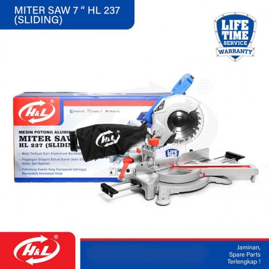 HL 237 Sliding Mesin Potong Aluminium Miter Saw 7 Inch HL 237 Sliding Mesin Potong Aluminium Miter Saw 7 Inch