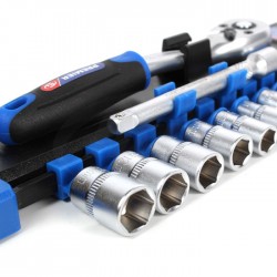 HL Premier HL72T12C Ratchet Handle Set Kunci Sok Shock 1/4 Inch 12 Pcs