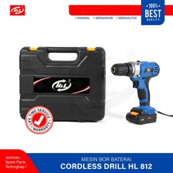 HL 812 Mesin Bor Baterai Cordless Drill 2 Battery 12V