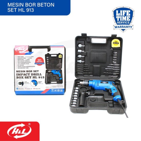 HL 913 Mesin Bor Set 13mm Impact Drill 13 mm HL913 HL 913 Mesin Bor Set 13mm Impact Drill 13 mm HL913