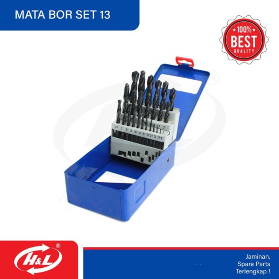 HL Mata Bor Besi HSS Box Set 1-13 mm 25 Pcs HL Mata Bor Besi HSS Box Set 1-13 mm 25 Pcs