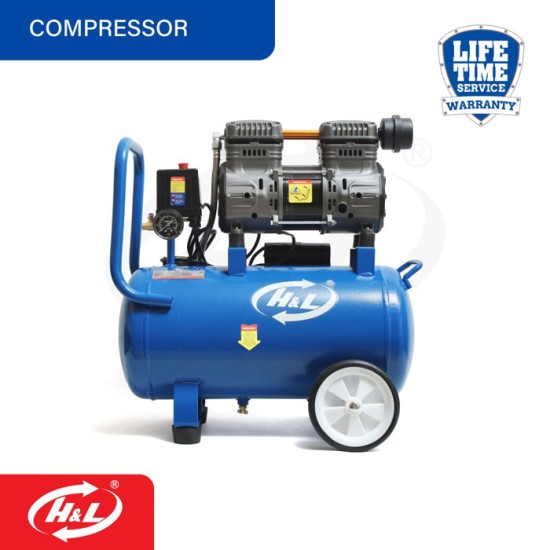 HL N1HP Mesin Kompresor Angin 24 Liter Oiless Air Compressor