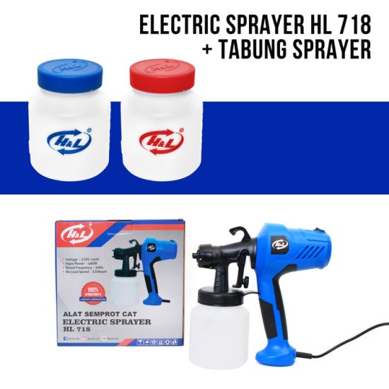 Paket HL 718 Electric Sprayer Tabung 800 ml HL718 Paket HL 718 Electric Sprayer Tabung 800 ml HL718