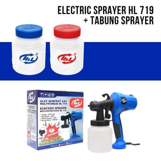 Paket HL 719 Electric Sprayer Tabung 800 ml HL719 Paket HL 719 Electric Sprayer Tabung 800 ml HL719