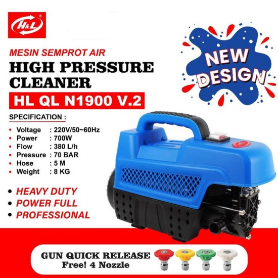 HL QL-1900 N1900 V.2 High Pressure Jet Cleaner Mesin Semprot Air Cuci Steam HL QL-1900 N1900 V.2 High Pressure Jet Cleaner Mesin Semprot Air Cuci Steam
