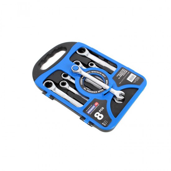 HL Premier HL38T08B Fix Ratchet Wrench Set Kunci Ring Pas 8 Pcs HL Premier HL38T08B Fix Ratchet Wrench Set Kunci Ring Pas 8 Pcs