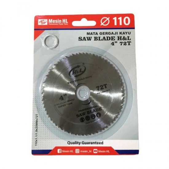 HL Mata Gergaji Kayu Circular Saw Blade 4 Inch 72T
