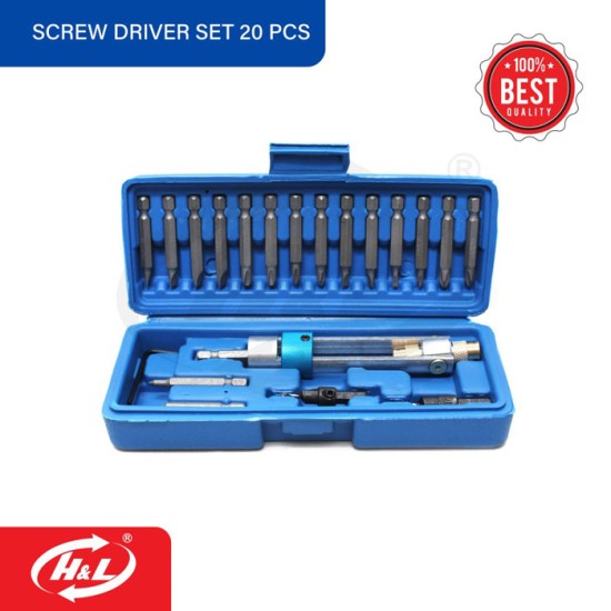 HL Screwdriver Set 20 Pcs Flip Extention Mata Bor Obeng Bolak Balik HL Screwdriver Set 20 Pcs Flip Extention Mata Bor Obeng Bolak Balik