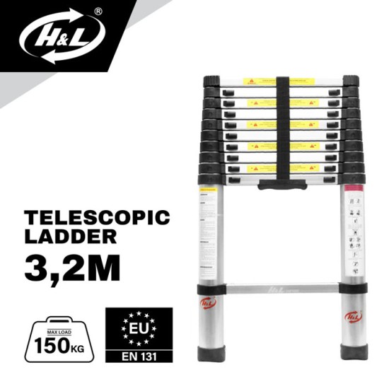 HL Tangga Teleskopik 3.2 Meter Telescopic Ladder HL Tangga Teleskopik 3.2 Meter Telescopic Ladder