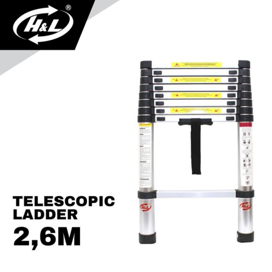 HL Tangga Teleskopik 2.6 Meter Telescopic Ladder HL Tangga Teleskopik 2.6 Meter Telescopic Ladder