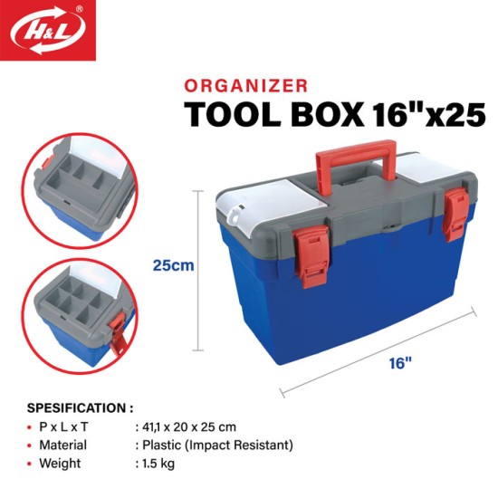 HL Tool Box 16 Inch Toolbox 16Inchx25 HL Tool Box 16 Inch Toolbox 16Inchx25
