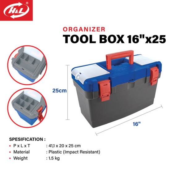 HL Tool Box 16 Inch Toolbox 16Inchx25 HL Tool Box 16 Inch Toolbox 16Inchx25