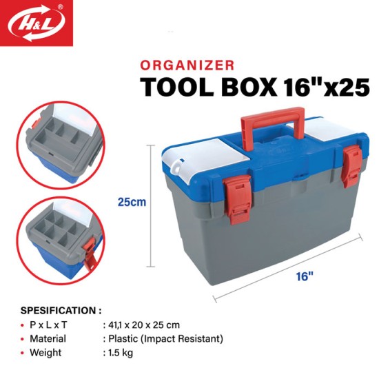 HL Tool Box 16 Inch Toolbox 16Inchx25 HL Tool Box 16 Inch Toolbox 16Inchx25