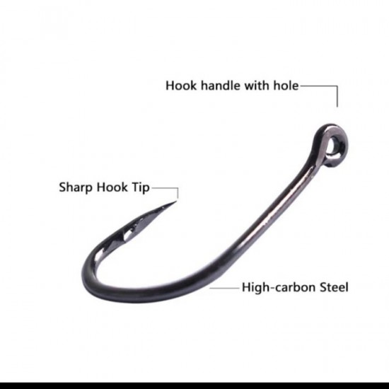 Kail Pancing Bahan Karbon Steel isi 100pcs Kail Pancing Bahan Karbon Steel isi 100pcs