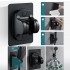 Gantungan Shower Tempel Full Hitam Bracket Pegangan Holder Stiker