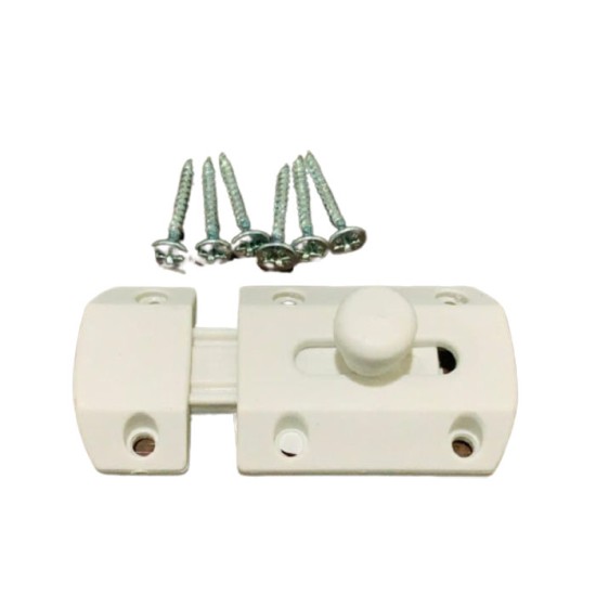 Grendel Slot PVC Plastik Kunci Pintu Kamar Mandi Grendel Slot PVC Plastik Kunci Pintu Kamar Mandi