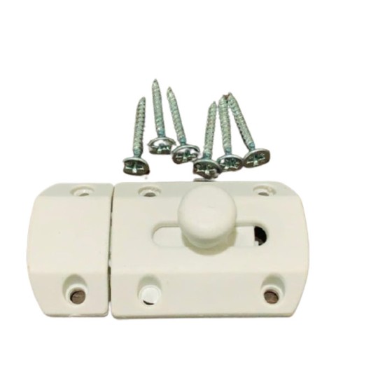 Grendel Slot PVC Plastik Kunci Pintu Kamar Mandi Grendel Slot PVC Plastik Kunci Pintu Kamar Mandi