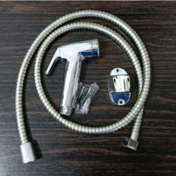 Jet Shower Kloset Toilet set 3Pcs Selang Flexible Bidet Chrome Jet Shower Kloset Toilet set 3Pcs Selang Flexible Bidet Chrome