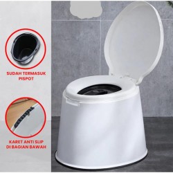 Kloset Duduk Toilet Portable Dengan Ember Lansia Ibu Hamil