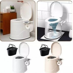 Kloset Duduk Toilet Portable Dengan Ember Lansia Ibu Hamil