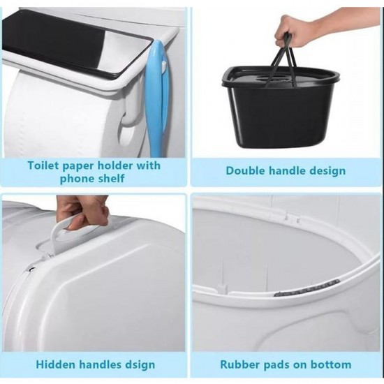 Kloset Duduk Toilet Portable Dengan Ember Lansia Ibu Hamil Kloset Duduk Toilet Portable Dengan Ember Lansia Ibu Hamil