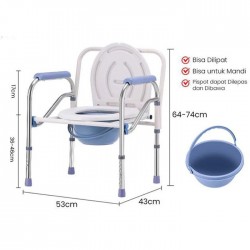 Kursi Pispot BAB Lipat Bangku Toilet Ember Commode Chair 