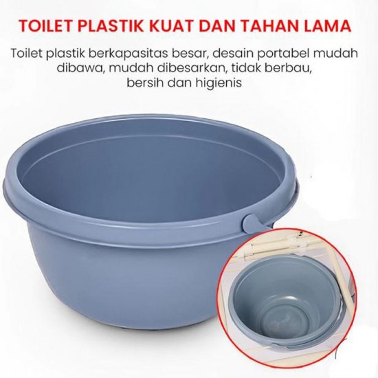 Kursi Pispot BAB Lipat Bangku Toilet Ember Commode Chair Kursi Pispot BAB Lipat Bangku Toilet Ember Commode Chair