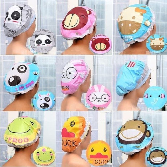 Shower Cap Karakter Penutup Kepala Mandi Shower Cap Karakter Penutup Kepala Mandi