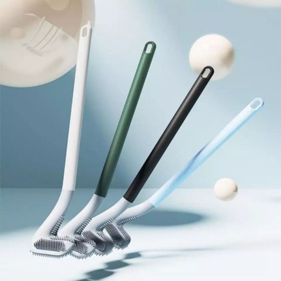 Sikat Kloset Model Golf Gagang Lengkung Silikon Toilet WC Sikat Kloset Model Golf Gagang Lengkung Silikon Toilet WC