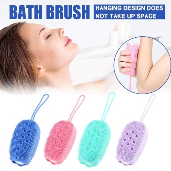 Sikat Mandi Spons Silikon Sabun Cair dan Batang Bath Brush Sikat Mandi Spons Silikon Sabun Cair dan Batang Bath Brush