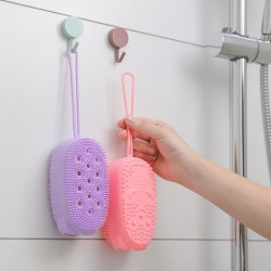 Sikat Mandi Spons Silikon Sabun Cair dan Batang Bath Brush 