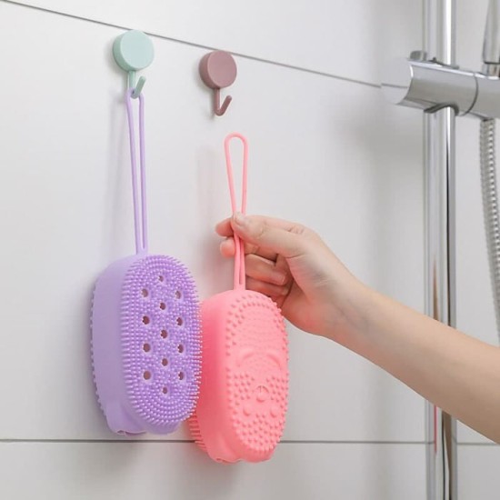 Sikat Mandi Spons Silikon Sabun Cair dan Batang Bath Brush Sikat Mandi Spons Silikon Sabun Cair dan Batang Bath Brush