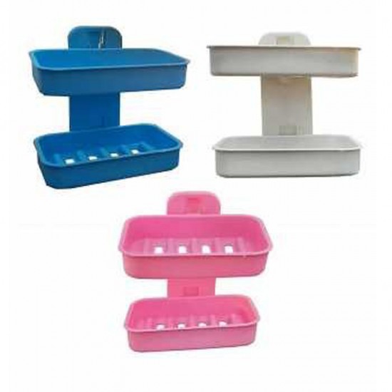 Rak Sabun Serbaguna Tempel 2 Tingkat - Soap Table Multifungsi Rak Sabun Serbaguna Tempel 2 Tingkat - Soap Table Multifungsi