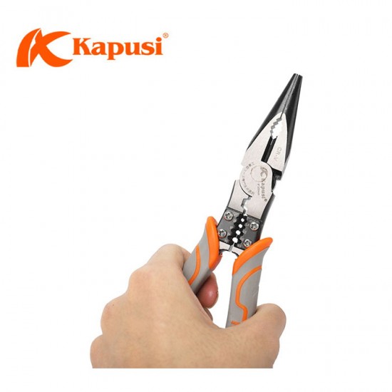 Kapusi K-8068 Tang Lancip 8 Inch 200mm Plus Kupas Kabel Kapusi K-8068 Tang Lancip 8 Inch 200mm Plus Kupas Kabel