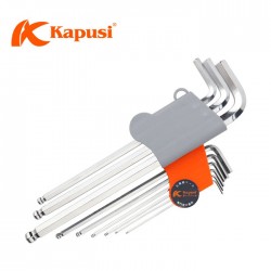 Kapusi K-0193 Kunci L isi 9 Pcs Hex Key Set Ballpoint