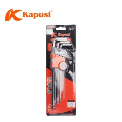 Kapusi K-0193 Kunci L isi 9 Pcs Hex Key Set Ballpoint Kapusi K-0193 Kunci L isi 9 Pcs Hex Key Set Ballpoint