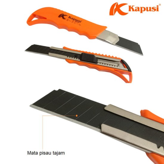 Kapusi K-8746 Pisau Cutter 18mm 1 Mata Kapusi K-8746 Pisau Cutter 18mm 1 Mata