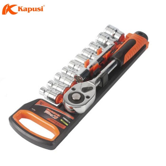 Kapusi K-9811 Socket Set 12 Pcs 0.5 Inch Kunci Sok Shock Chrome Vanadium Kapusi K-9811 Socket Set 12 Pcs 0.5 Inch Kunci Sok Shock Chrome Vanadium