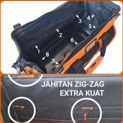 Kapusi K-9994 Tool Bag Toolbag Tas Perkakas Peralatan 17 Inch