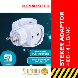 Kenmaster 418B Steker 4 Colokan Plug Adaptor