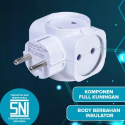 Kenmaster 418B Steker 4 Colokan Plug Adaptor