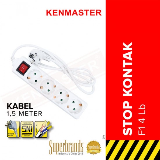 Kenmaster F1 Stop Kontak 4 Lubang Switch Kenmaster F1 Stop Kontak 4 Lubang Switch