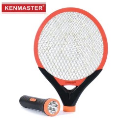 Kenmaster KM-089 Raket Nyamuk Senter LED - Mosquito Killer Rechargeable LED
