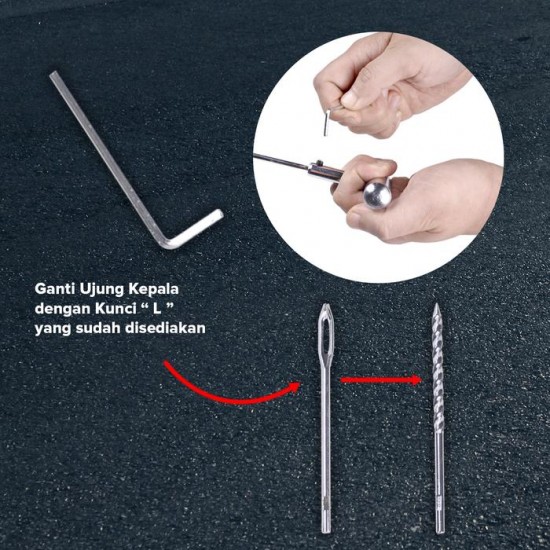 Kenmaster KM-602 Alat Tambal Ban Besi Tire Repair Kit 7Pcs