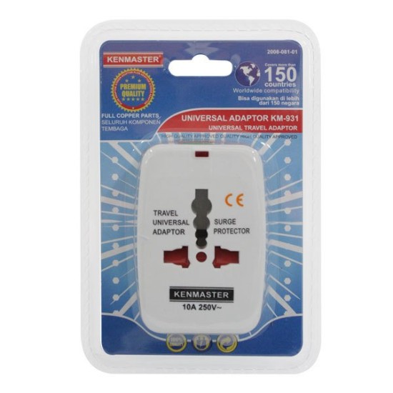 Kenmaster KM-931 Universal Travel Adaptor Kenmaster KM-931 Universal Travel Adaptor
