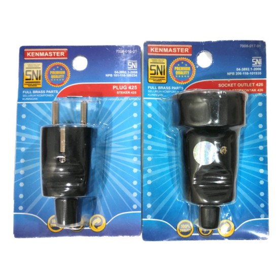 Kenmaster Steker Plug 425 Socket Outlet 426 - Paket Steker Sambungan Listrik Kenmaster Steker Plug 425 Socket Outlet 426 - Paket Steker Sambungan Listrik