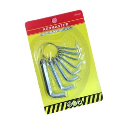 Kenmaster Kunci L Set 10 Pcs - Hexagon Key Wrench Set Chrome